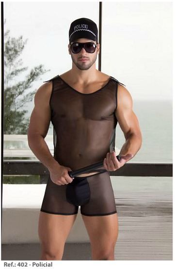 Fantasia Masculina Policial | Garota Veneno